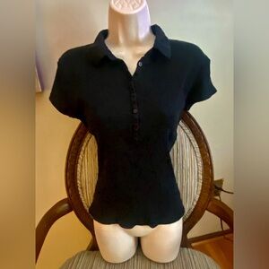Express Black Button Down Women's Shirt